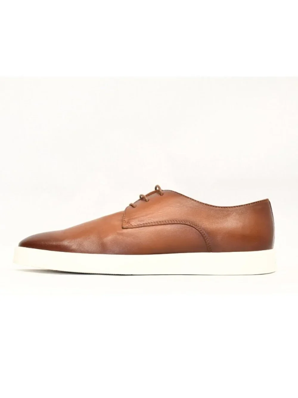 New! Santoni Dilate Men's Brown Leather Derby Shoe 13D US 12 UK DD543